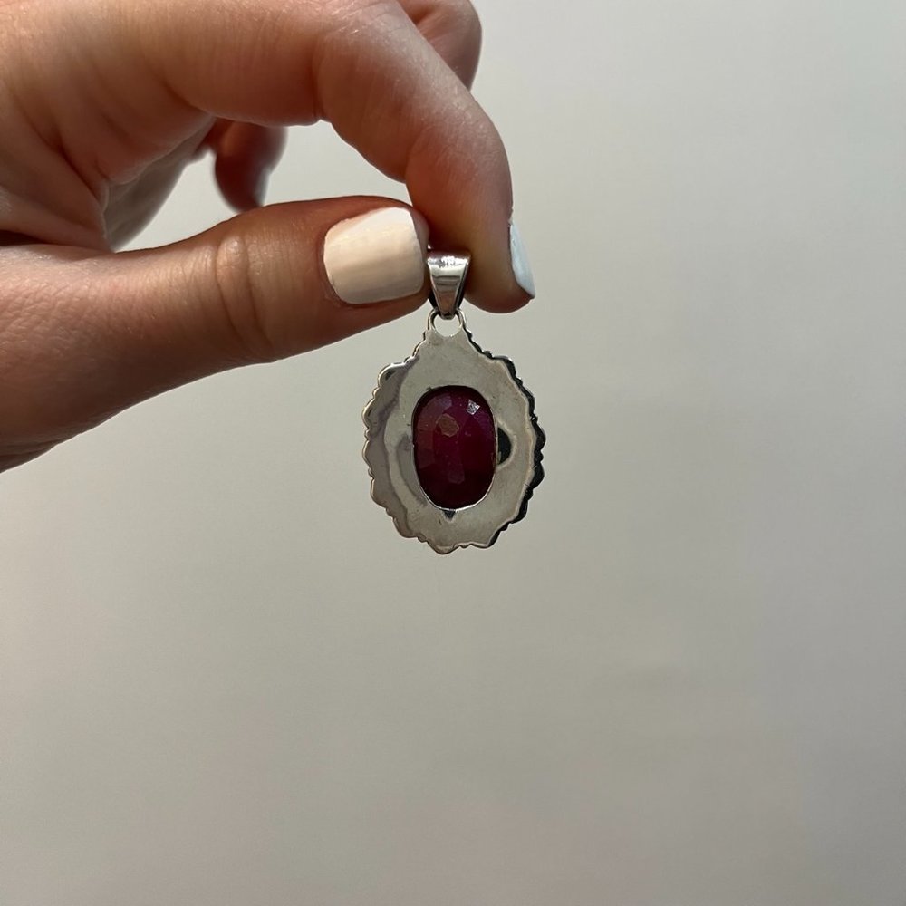 Natural Ruby Pendant & Ring (Set) - image 5